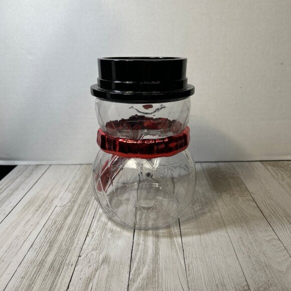 Bath & Body Works Christmas Snowman Pedestal Candle Holder 7'' Holiday Decor - Picture 2 of 5